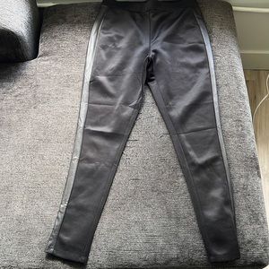 Seamless Dress Pants with Leather Accents